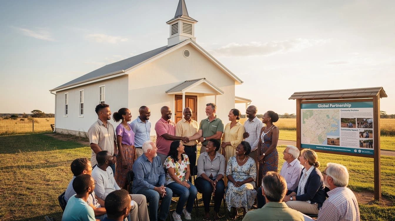 Church ceremony with pastor in purple vestments
